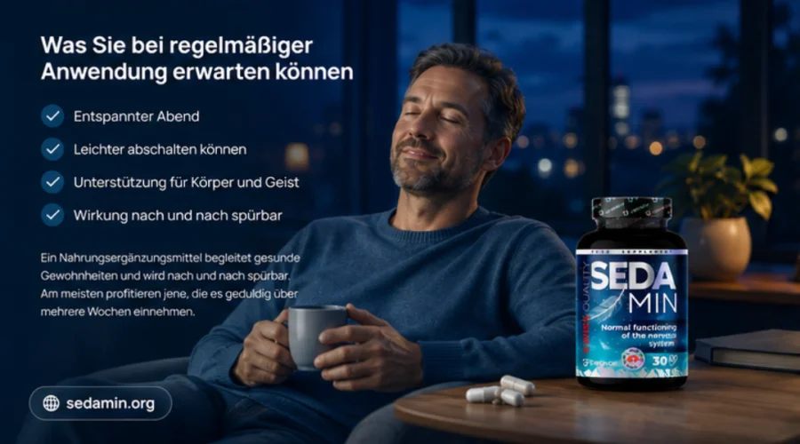 Sedamin — als Nahrungsergänzung zu einer ausgewogenen Ernährung bei regelmäßiger Anwendung
