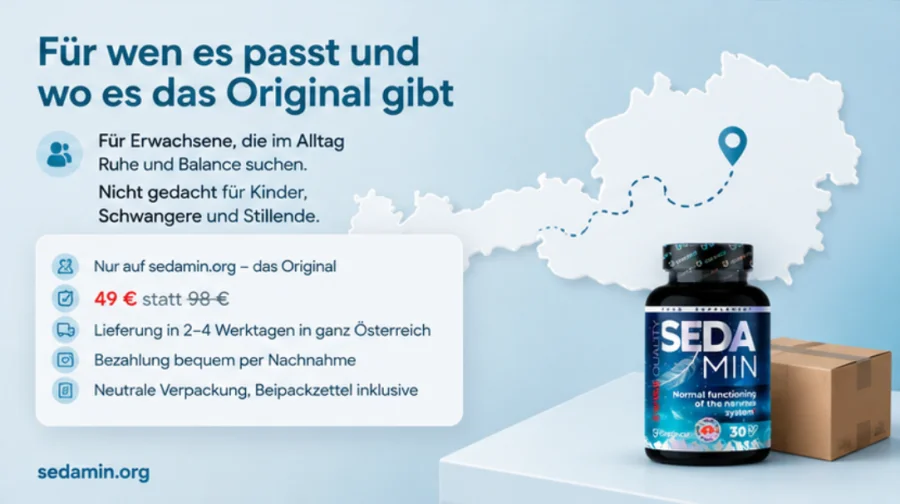 Sedamin — für Erwachsene in Österreich, die im Alltag Ruhe und Balance suchen