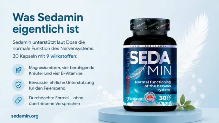Sedamin — Kapseln für einen ruhigen Feierabend und die normale Funktion des Nervensystems