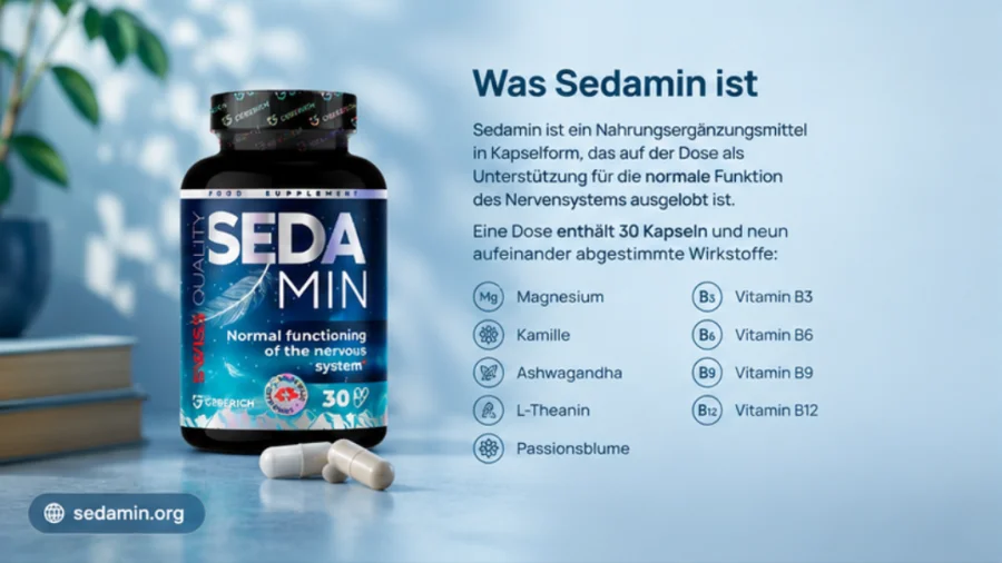 Sedamin — Kapseln für Ruhe und die normale Funktion des Nervensystems