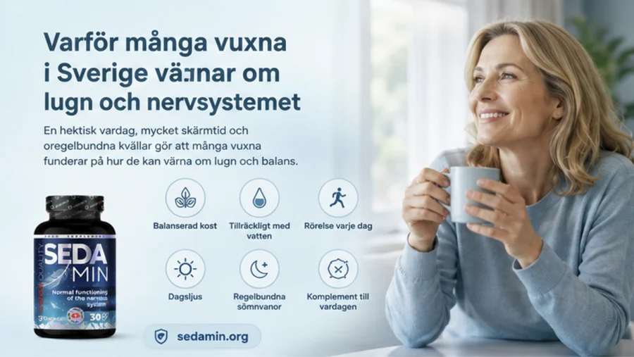 Sedamin — kosttillskott i kapselform för lugn och nervsystemets normala funktion