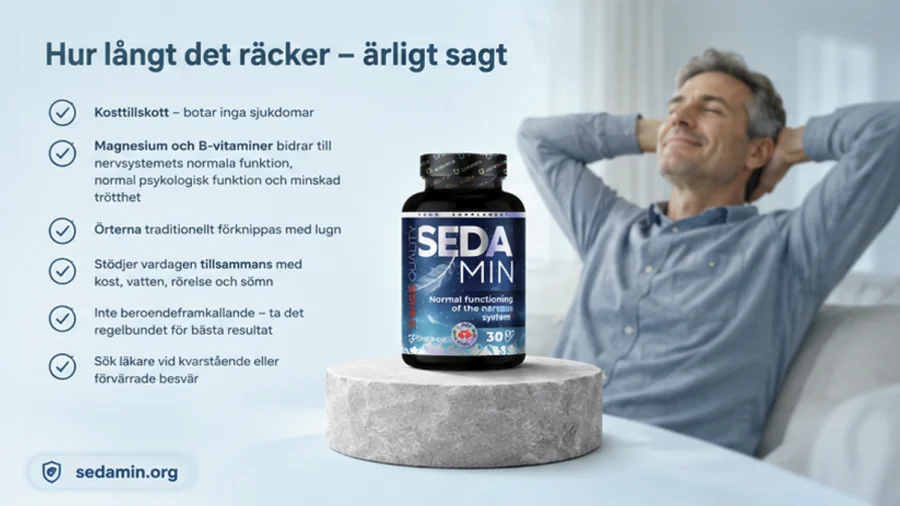 Sedamin — kosttillskott som komplement till en balanserad kost
